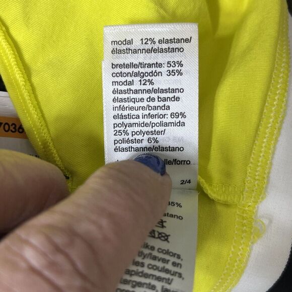 Calvin Klein Underwear Series Unlined Bralette Yellow White Size Small NWT - Picture 7 of 9